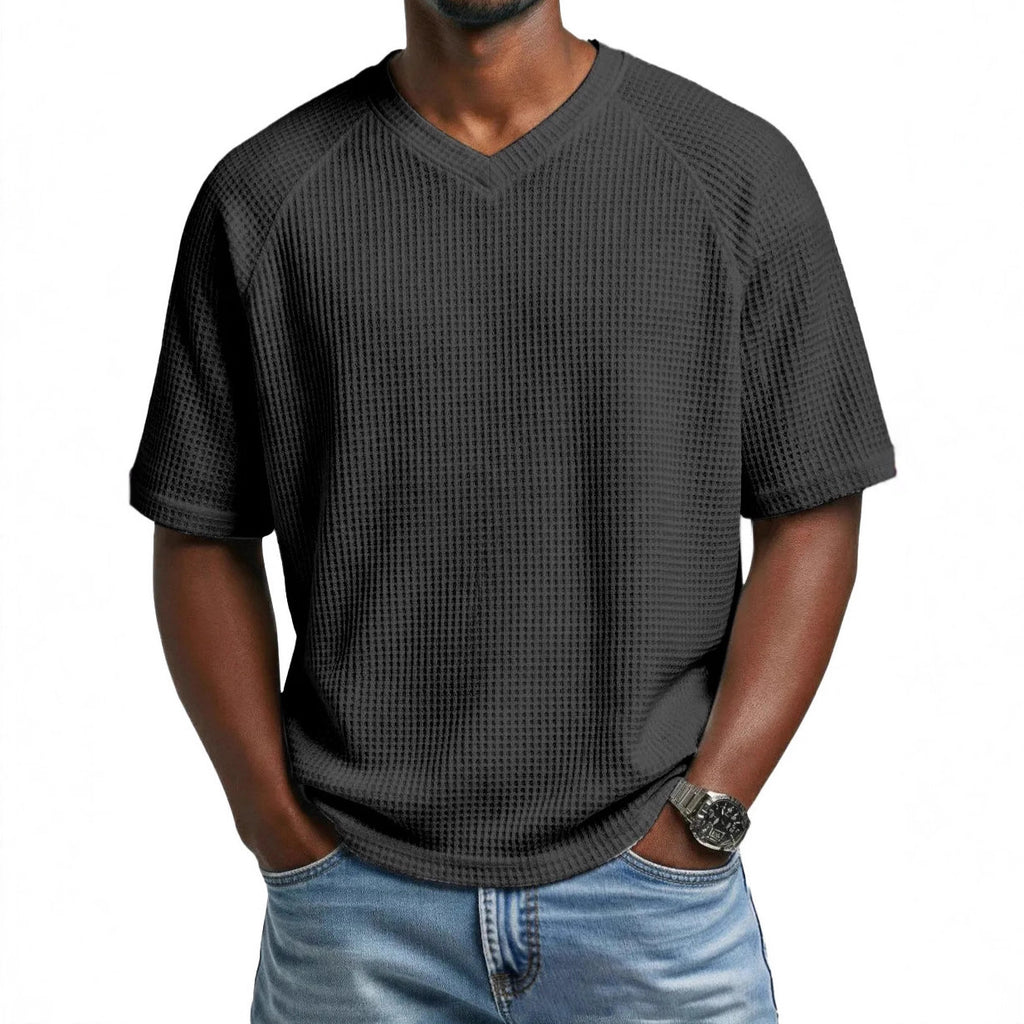 Fashion V-neck short-sleeved shirt