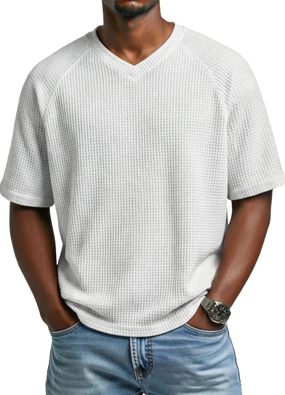 Fashion V-neck short-sleeved shirt