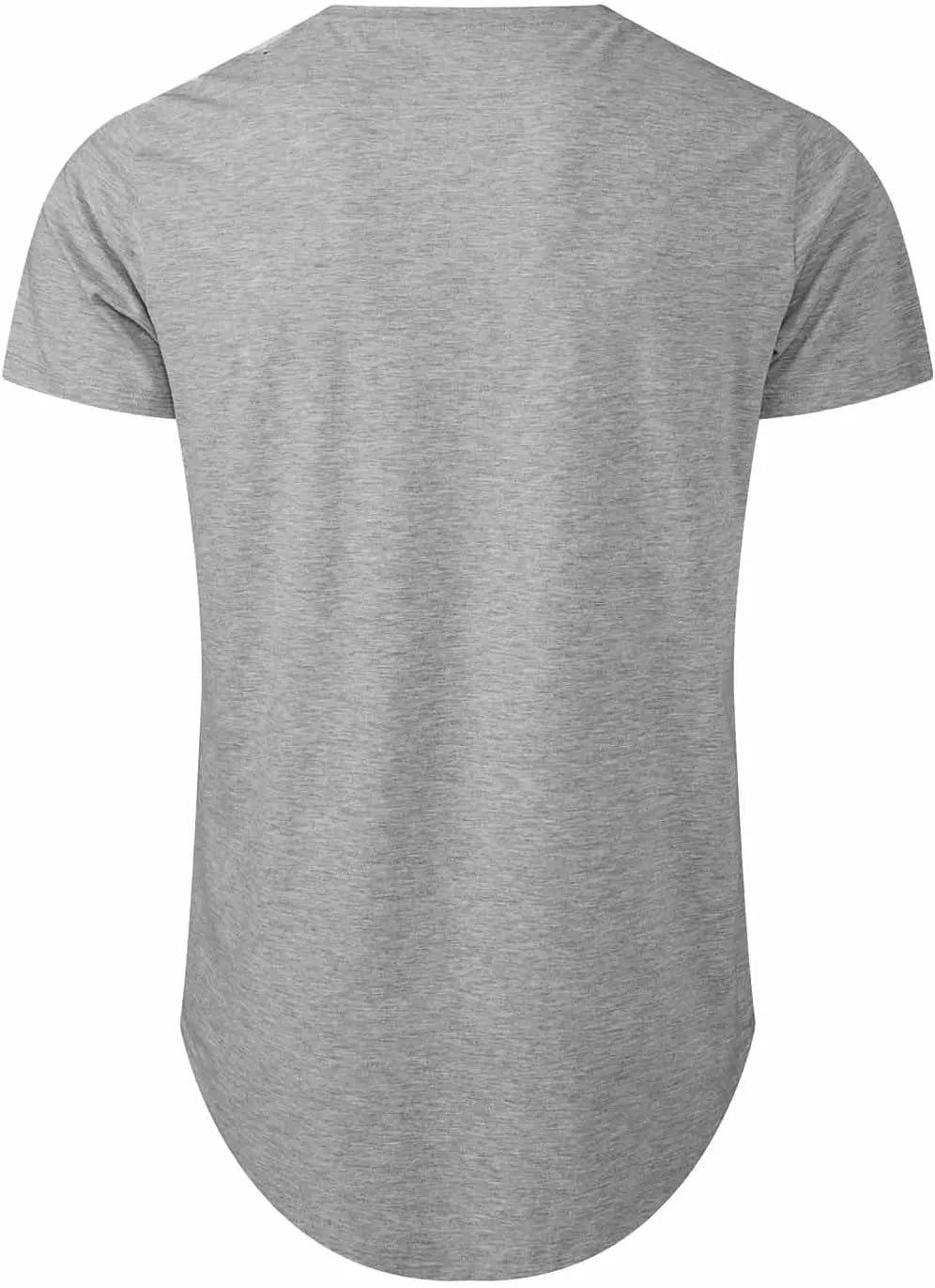JMIERR Mens 3 Pack Cotton Hipster Hip Hop Longline Crewneck T-Shirt
