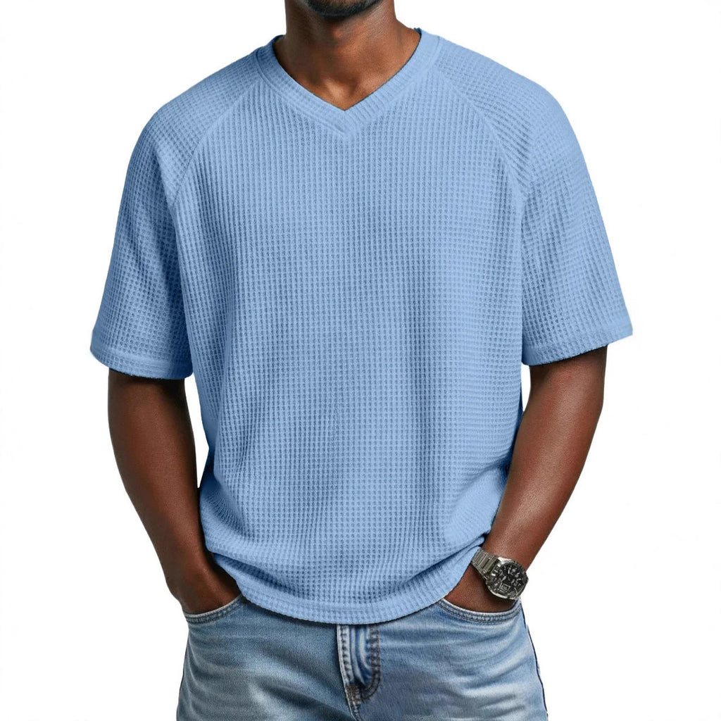 Fashion V-neck short-sleeved shirt