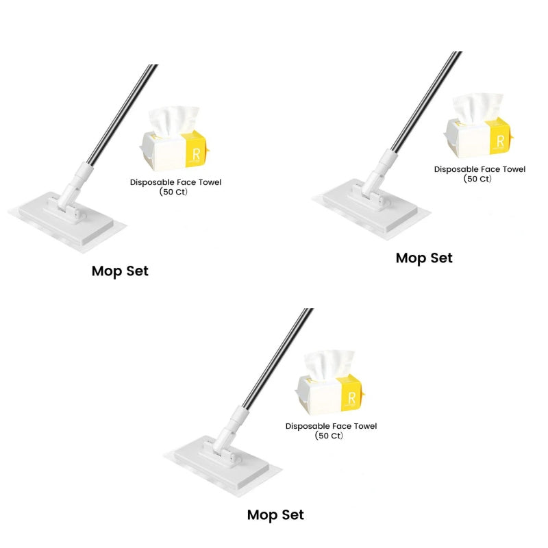 🧹Disposable Dust Mop with 4 Reusable Cloths