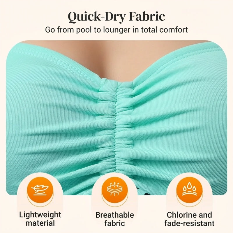 🏆Limited Time 60% Off! 💥👙Strap Top & Fitted Swim Shorts Separable Swimsuit 
