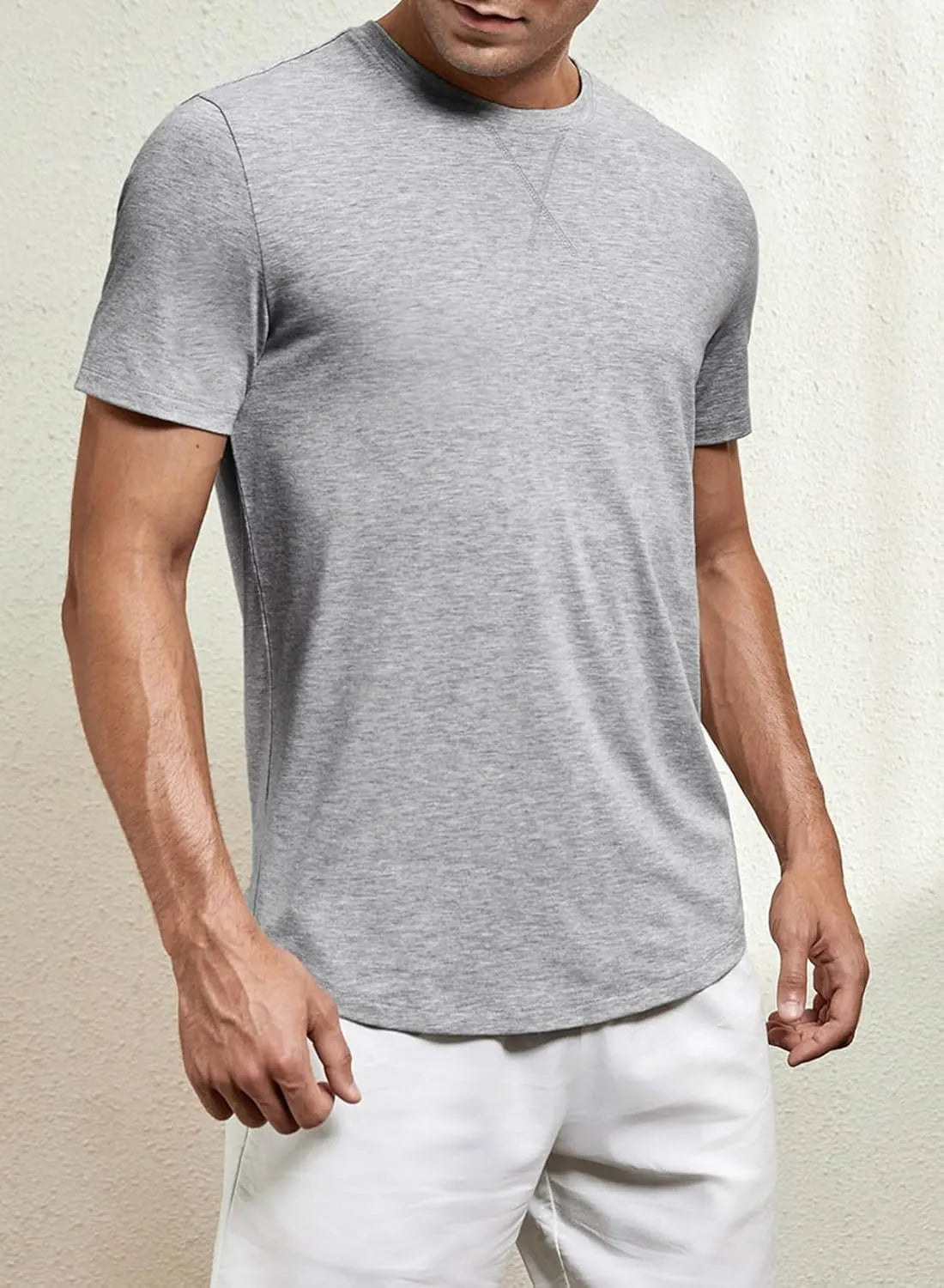 JMIERR Mens 3 Pack Cotton Hipster Hip Hop Longline Crewneck T-Shirt