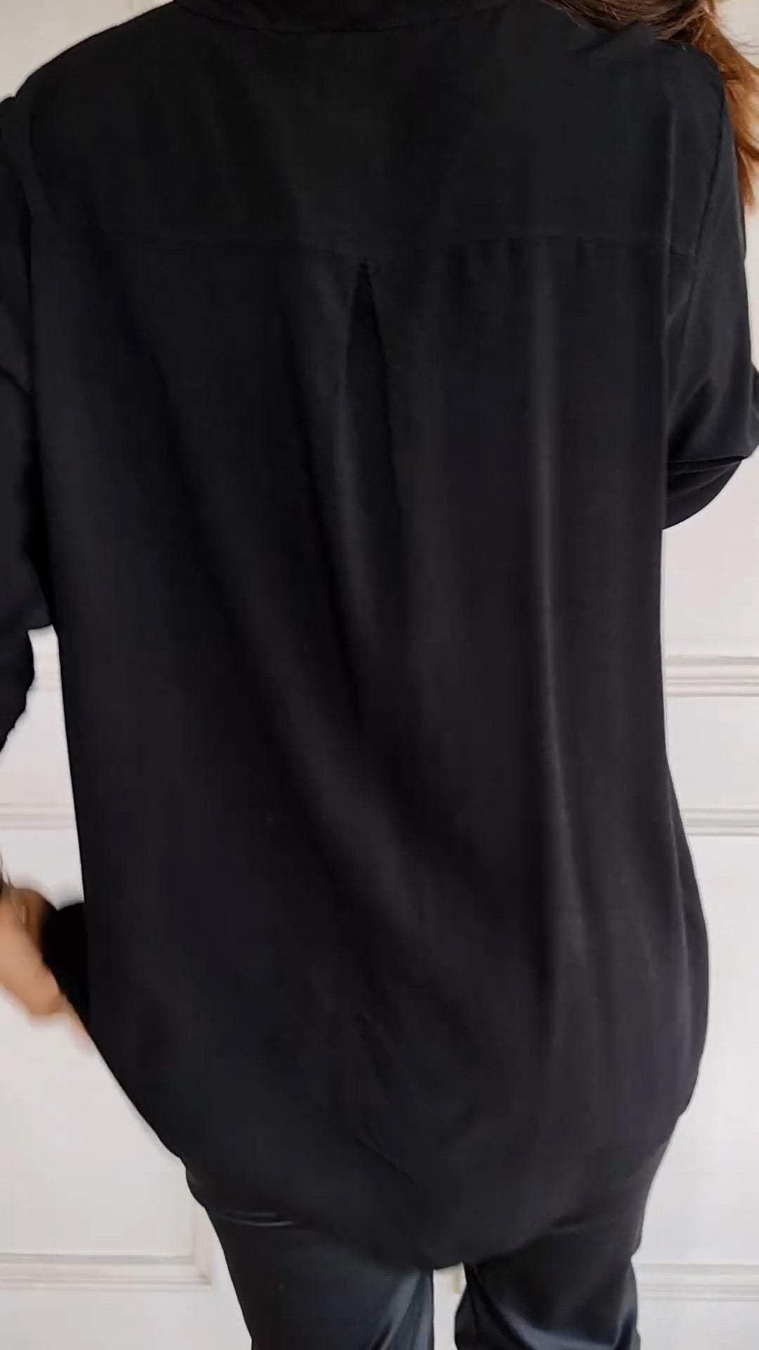 🔥2025 HOT SALE🌸Cotton V-neck Sequin Mid-sleeve Casual Top