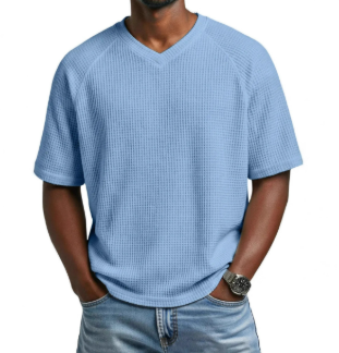 Fashion V-neck short-sleeved shirt