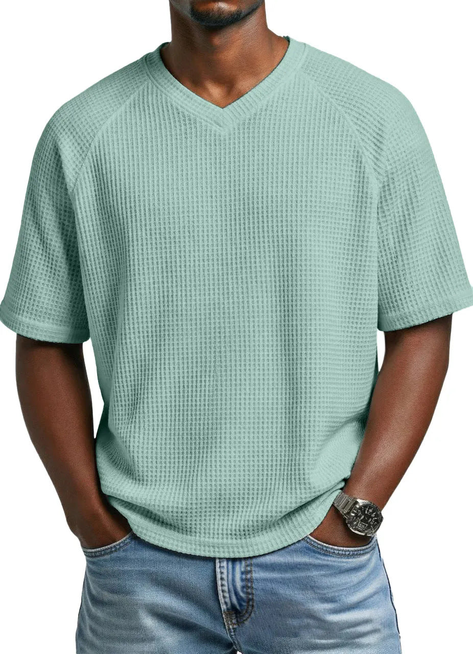 Fashion V-neck short-sleeved shirt