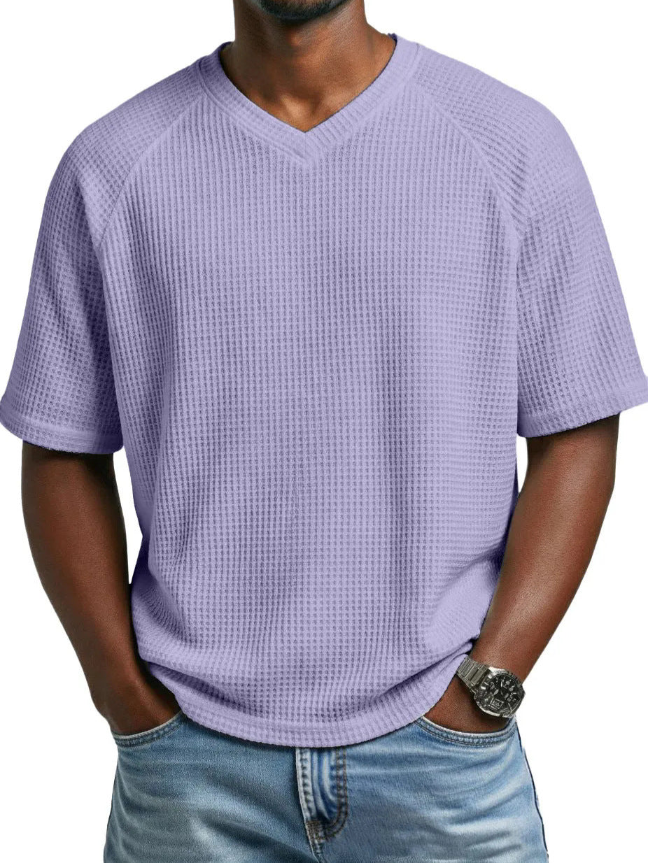 Fashion V-neck short-sleeved shirt