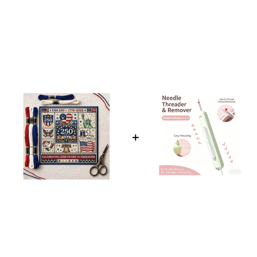🎁Hot sale🧵USA 250th Anniversary Commemorative Cross Stitch Kit