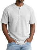 2026 Men's Waffle Short Sleeve Casual Fashion T-shirt