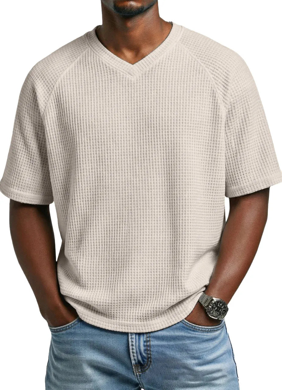 Fashion V-neck short-sleeved shirt