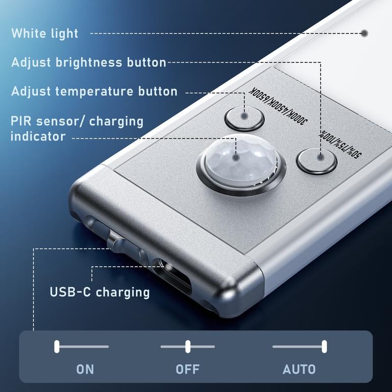 ✨🔥Flash Sale✨🔥 | 🔥3-Color Lighting Punch-free Smart Sensor Magnetic Rechargeable LED Lights💡