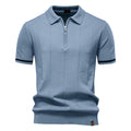 Men's 2025 Summer Business Casual Embroidery Printed Knitted Polo T-Shirt