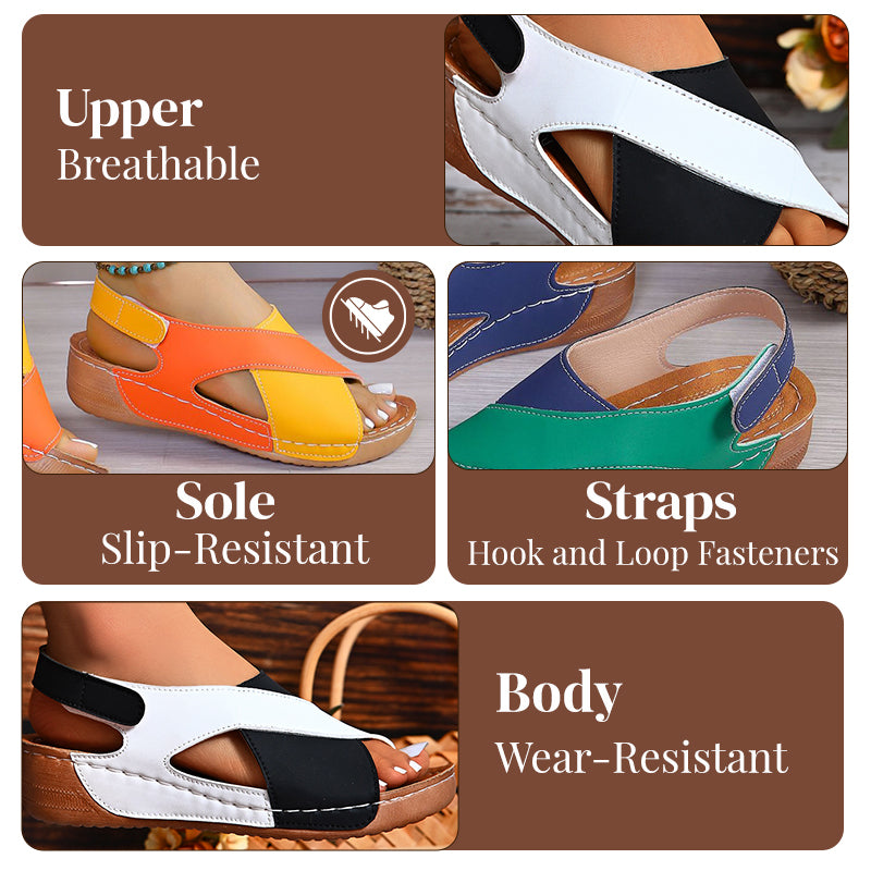 🔥Hot Sale 50%OFF 🏖️Women's Ultra Comfortable Slope Heel Orthopaedic Sandals