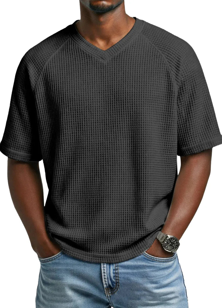 Fashion V-neck short-sleeved shirt