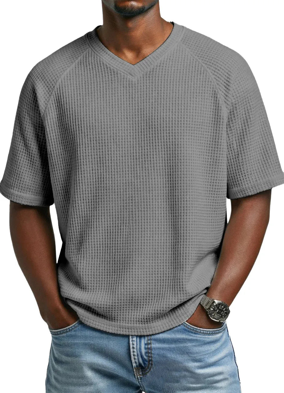 Fashion V-neck short-sleeved shirt