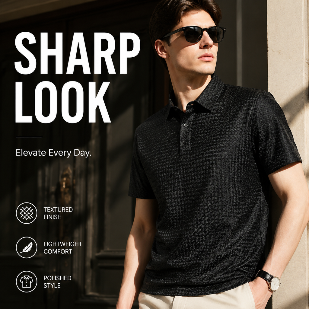 ⏳ Limited time 50% off! 💥Men's Textured Short Sleeve Shirt
