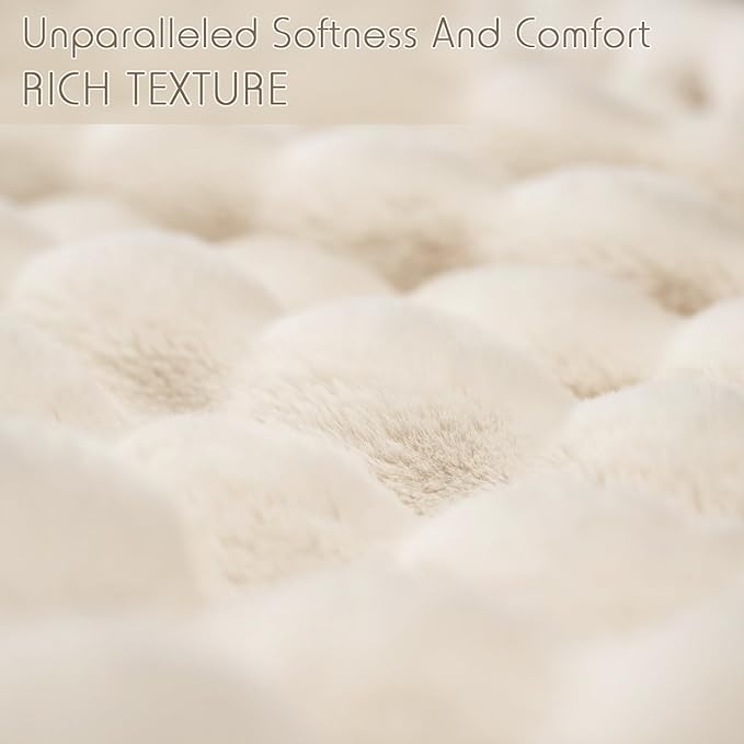 💫2025 Hot Sale🛏️Thickened rabbit plush&milk velvet cover blanket