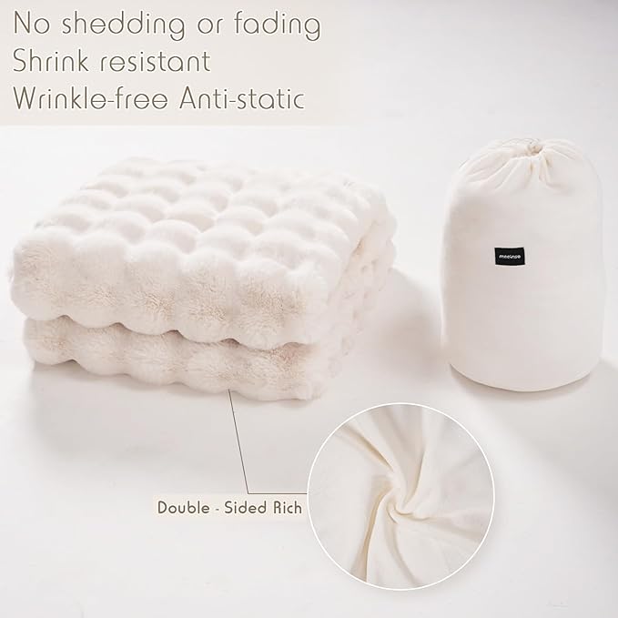 💫2025 Hot Sale🛏️Thickened rabbit plush&milk velvet cover blanket
