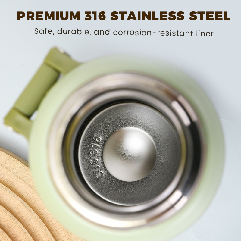 📢📢50% OFF!!⏰Stainless Steel Vacuum-Insulated Bottle with Lidded Cup