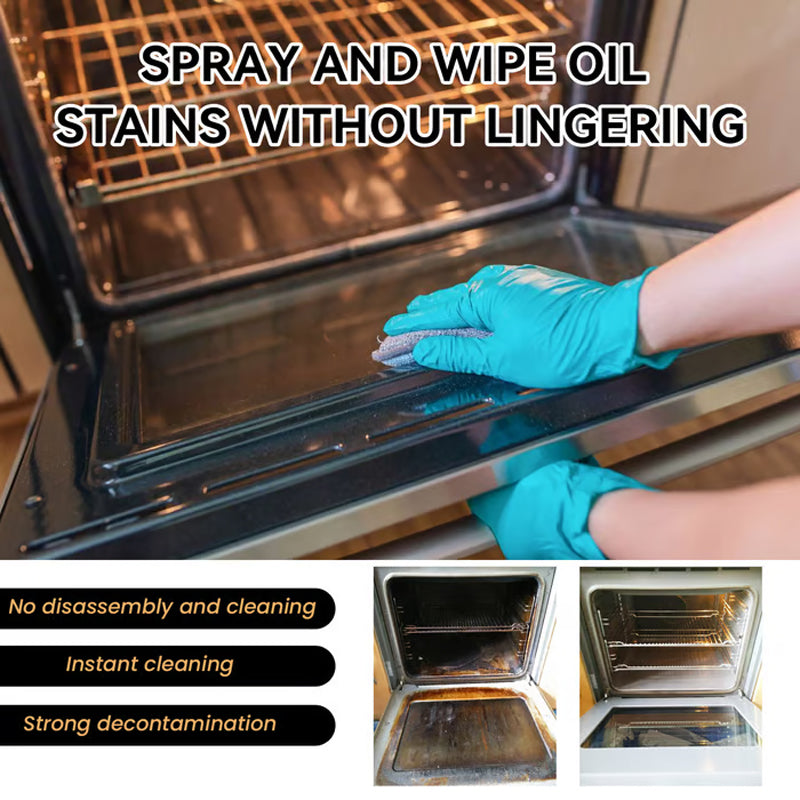 Powerful Oven & Grill cleaner SprayI Dissolves Grease in 5 Mins No Scrubbing & Eliminates Odors🔥