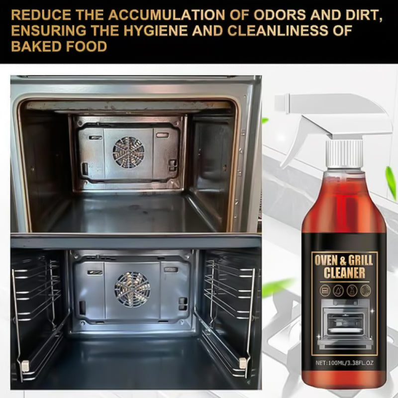 Powerful Oven & Grill cleaner SprayI Dissolves Grease in 5 Mins No Scrubbing & Eliminates Odors🔥