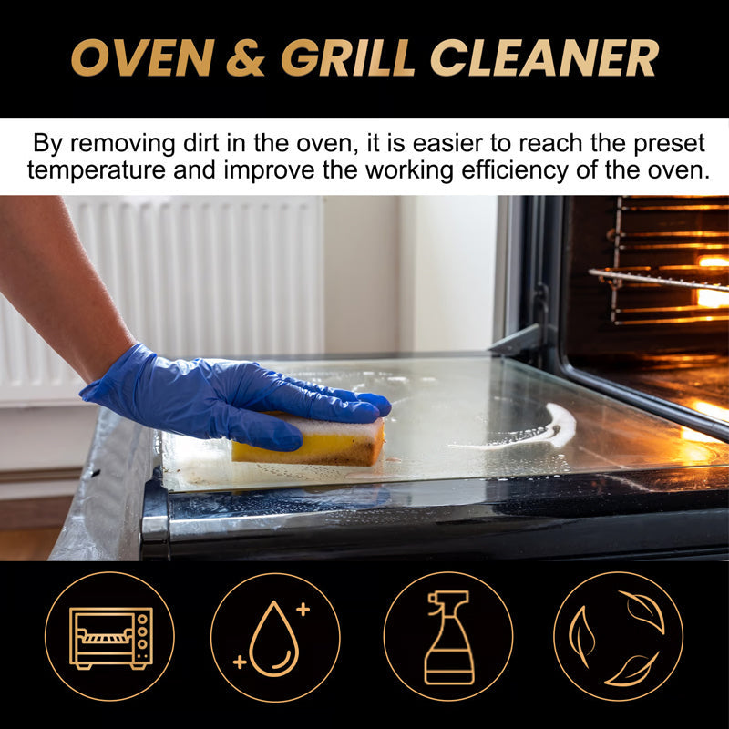 Powerful Oven & Grill cleaner SprayI Dissolves Grease in 5 Mins No Scrubbing & Eliminates Odors🔥